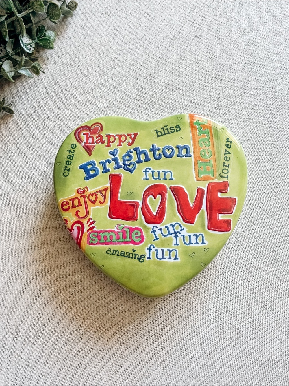 Brighton Heart Collectible Jewelry Gift Tin Box Empty Storage Case